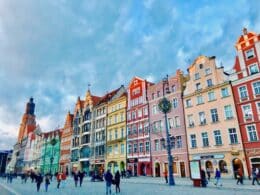 Les traditionnelles maisons colorées de Wroclaw