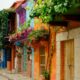 Colorful village, Cartagena, Colombia